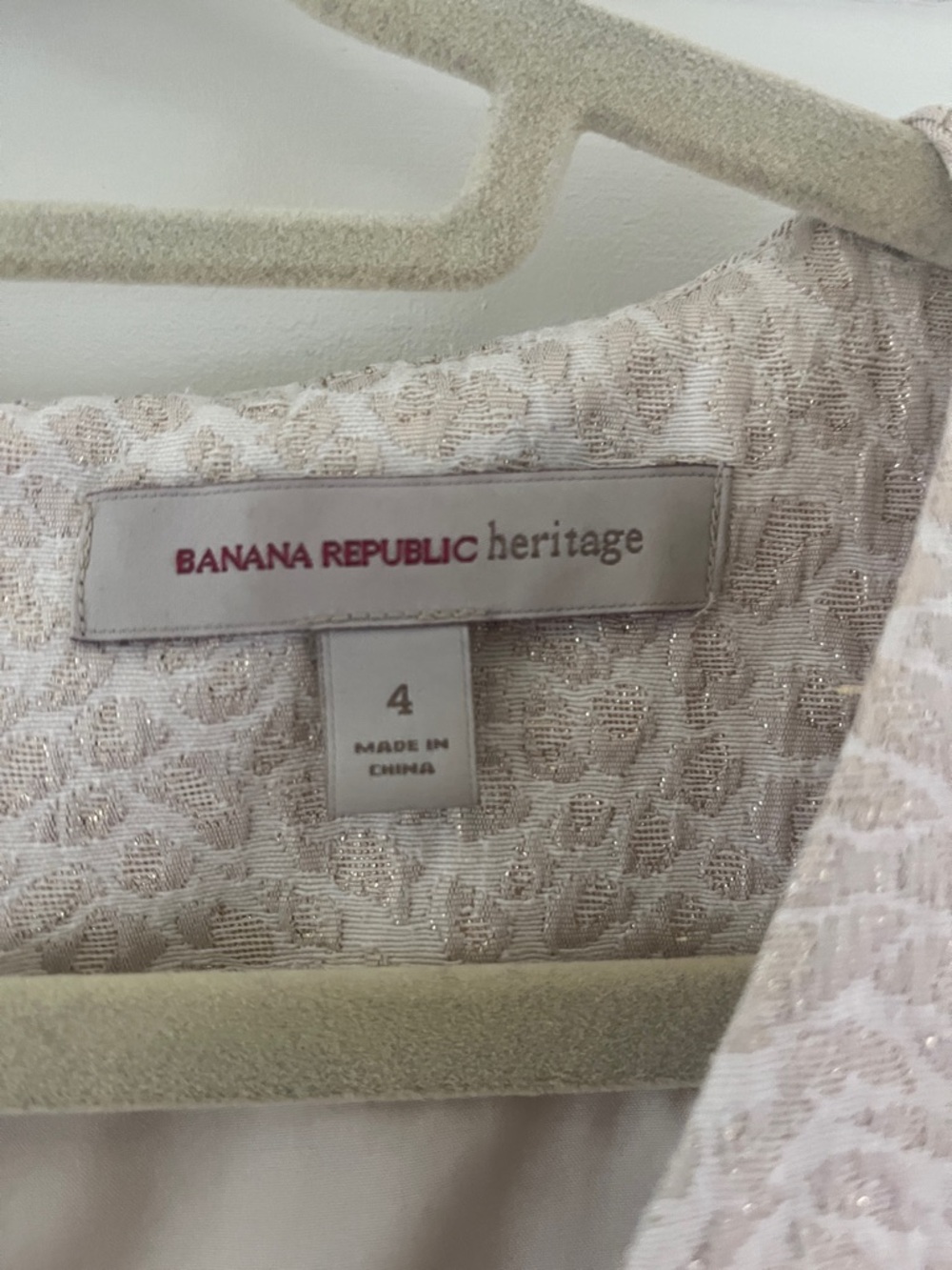 Banana Republic Sleeveless V-Neck Fit & Flare Dress in Light Beige - Picture 2 of 10